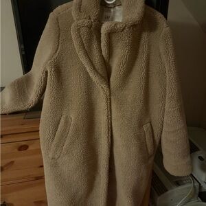 GAP Women's Cozy Tan Teddy Jacket